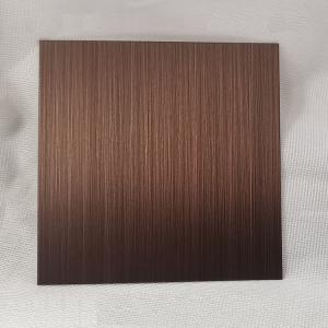 China Anti Bronze Hairline 304 Stainless Steel Sheet AFP finish factory