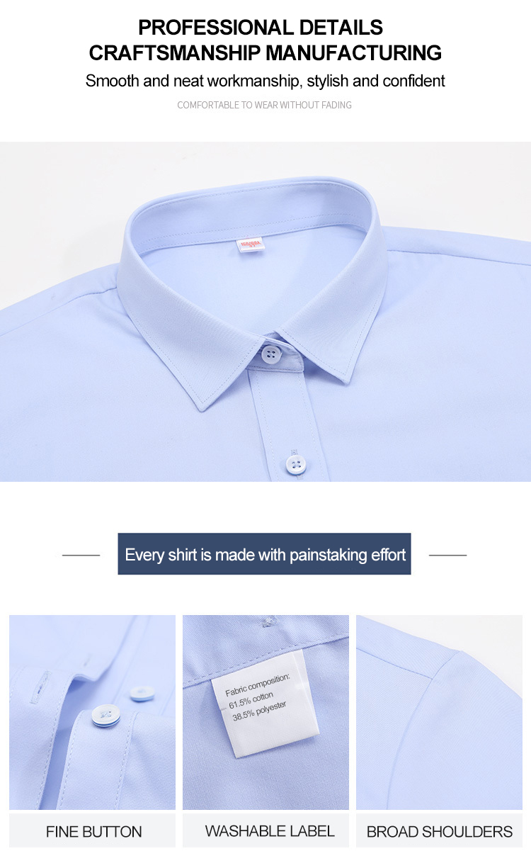 Professional Office Attire 100% Cotton Shirts for Men and Women No Ironing Required