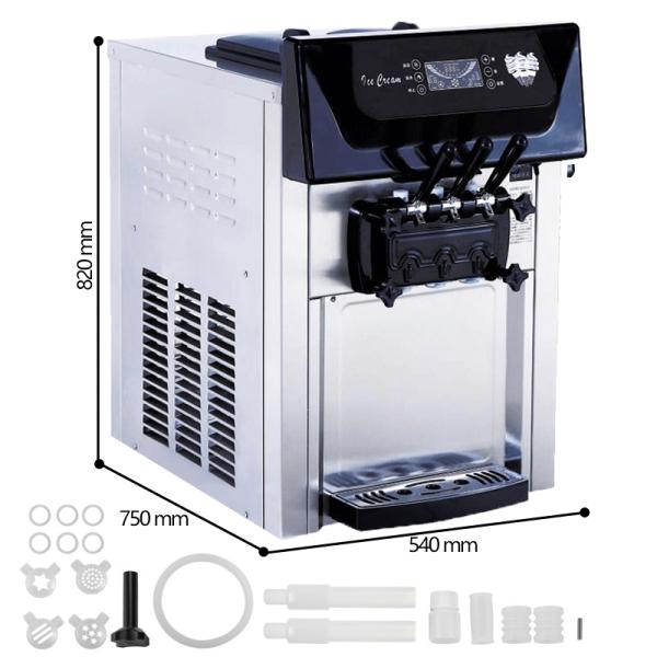 Soft Serve Ice Cream Machine 20-28L/H Restaurant Ice Cream Maker Commercial Icecream Maker Ice Cream Making Machine with Factory Price 6 Quart