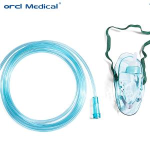 China Hyperbaric Oxygen Therapy Mask , Medical PVC Oxygen Delivery Mask With Tubing factory