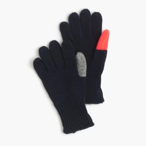 China Contrast Color Thumb Knitted Gloves With Fingers Easy To Pair Winter Clothes factory