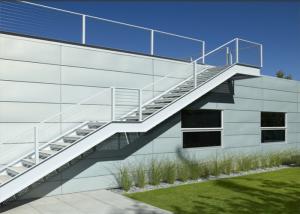 China Outdoor Cast Iron Straight Flight Staircase factory