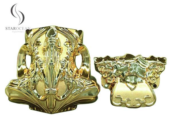 Light Gold Compact Design Coffin Corners, High Quality Coffin Accessories Set 17