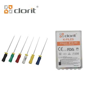 China 25mm 28mm Root Canal NiTi K Files Hand Use Endodontic Files factory