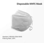 3 Ply KN95 Surgical Dust Mask Disposable Nose Mask Earloop Type White Color