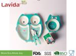 Biodegradable Bamboo Childrens Dinner Set Non - Fragile Cartoon Owl Animals
