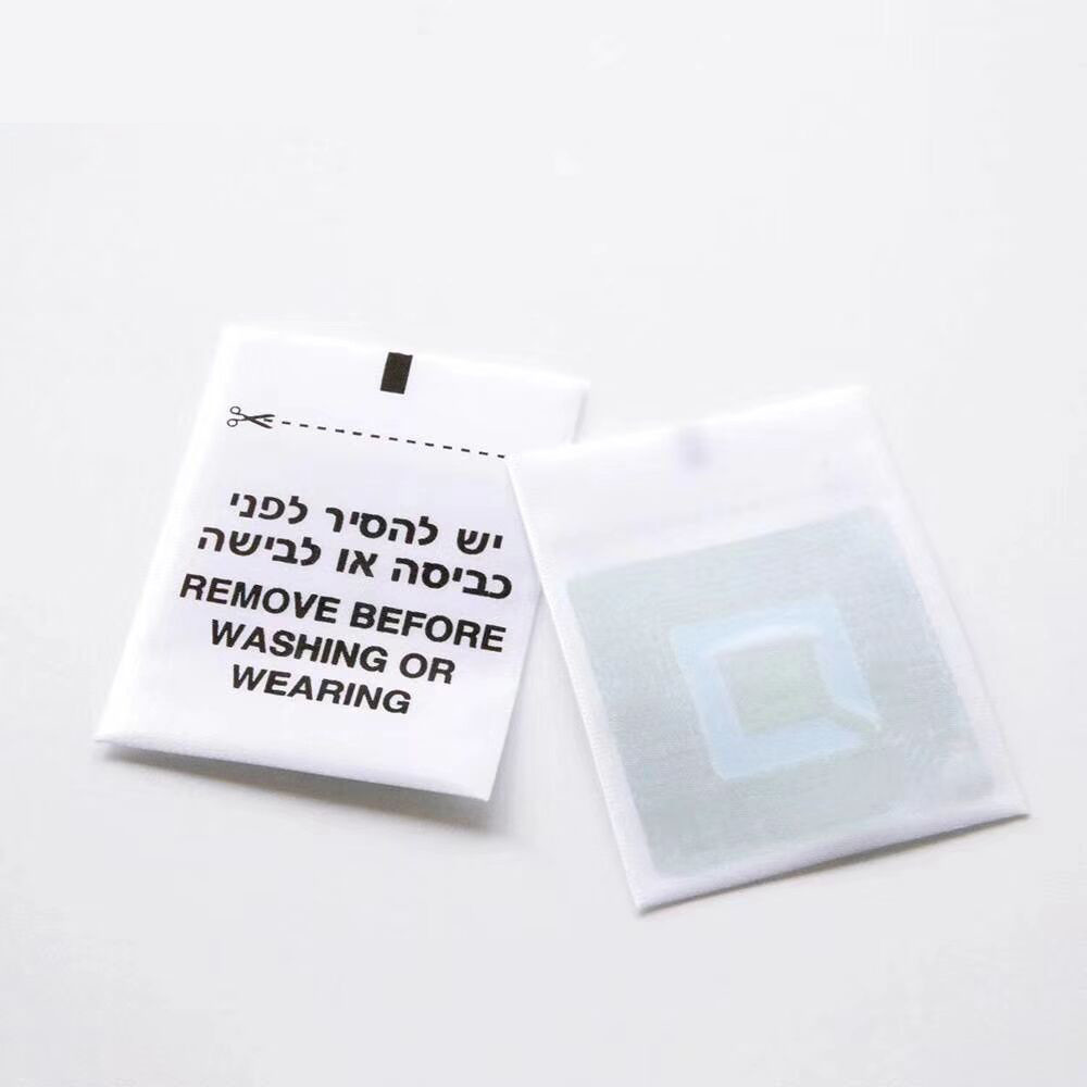 8.2MHz Pouch security label tag for clothing , garment pouch eas alarm label 58KHz