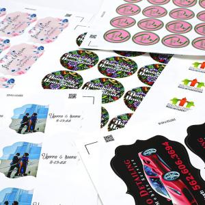 China Customized Shape Adhesive Label Sticker With Offset Printing / Digital Printing factory