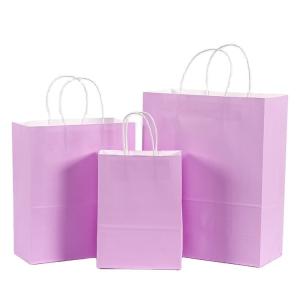 China Holographic Paper Bulk Paper Shopping Bags For Snack Packaging Brown Kraft Paper factory