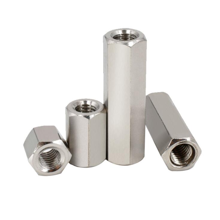 ISO9001 Certified Connector Nut with Thickened Outer Hexagon and Extended Length