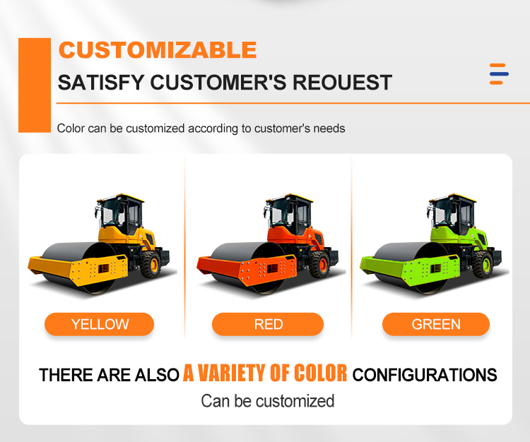 88 kw YUNNEI Engine HQ-YL8000 8 Ton Vibratory Road Roller for Asphalt Construction