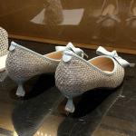 Pointed Head Lady Shallow Mouth Business Elegant High Heeled Shoes Patchwork