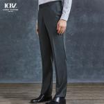 100% Wool Men's Pants Business Black Suit Pants Slim Casual Straight Dress Pants