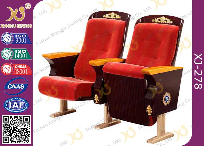 Folded Up Plywood Aluminum Auditorium Lecture Hall Seating With Cup Holder For University