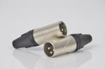 Neutrik Style 3-Pin Male Plug XLR Audio Cable Connectors All Black DA1106