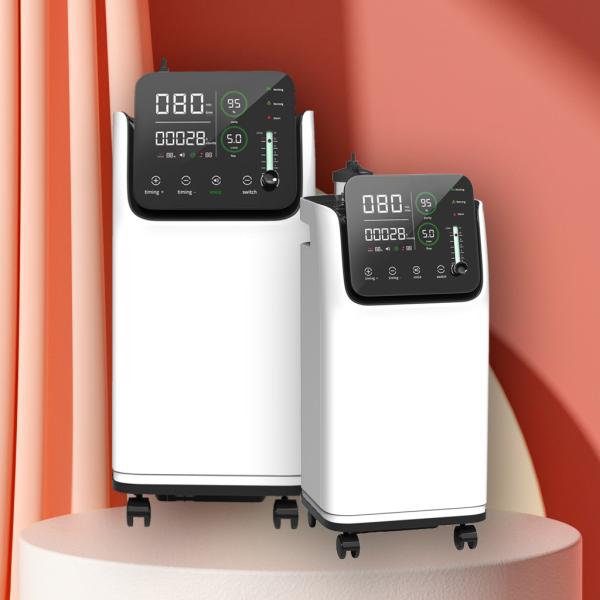 China Ultra Silent Medical Oxygen Breathing Machine 5L Adjustable 10" LED Screen factory