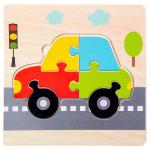 Montessori Games Baby Toys Animals Traffic Kids 3D Puzzles Wooden Cartoon