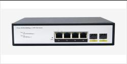China DF-2F-4GP 2-Port 10/100/1000Mbps 4+2 Uplink Fiber Ports Gigabit Poe Network Switch factory