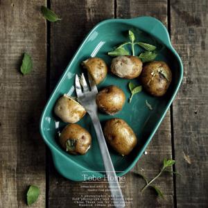 China Small Rectangular Ceramic Baking Dish For Oven Ovenware Bakeware on sale