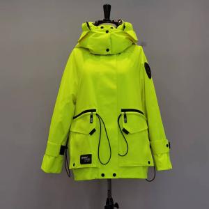 China FODARLLOY 2022 new winter plus size warm women's coat long hooded cotton-padded clothes women shiny fashion yellow factory