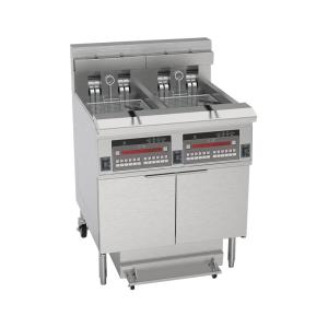 China 304SUS Factory Direct Sell Two Tanks Four Baskets Digital Panel Electric &amp; Gas Open Fryer factory