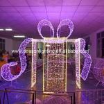 Giant outdoor christmas gift box lights