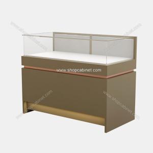 China 2014 new design high end wood and glass wall jewelry showcase factory