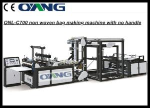 China Stable Running Non Woven Bag Making Machine For Rope Bag And D Cut Bag factory