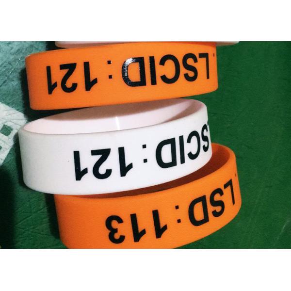 printed readable QR code customized logo silicone rubber wristbands CE certificates