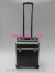Pink ABS Plain Trolley Aluminium Beauty Case With Wheels Large Storage Space