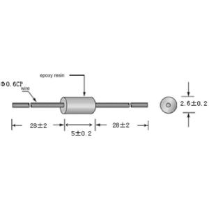 MF54 Plastic Package Diode Temperature Measurement NTC Temperature Thermistor
