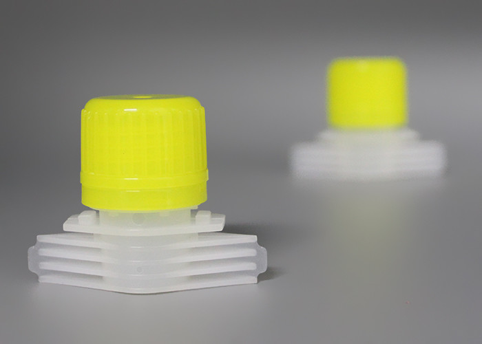 Customized Black Plastic Spout Caps With Tamper Proof Ring For Baby Food Corner Pouch
