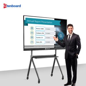 China Qtenboard Wall-Mount 4K Original A+ 40-Point Touch Smart Board Whiteboard factory