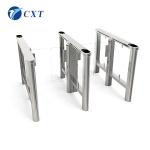 Office Building Waterproof Waist Height Turnstile Glass Swing Turnstile114a