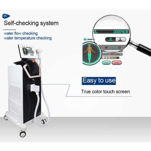 Vertical Diode Laser Hair Removal Machine Triple Wavelength 755nm 808nm 1064nm