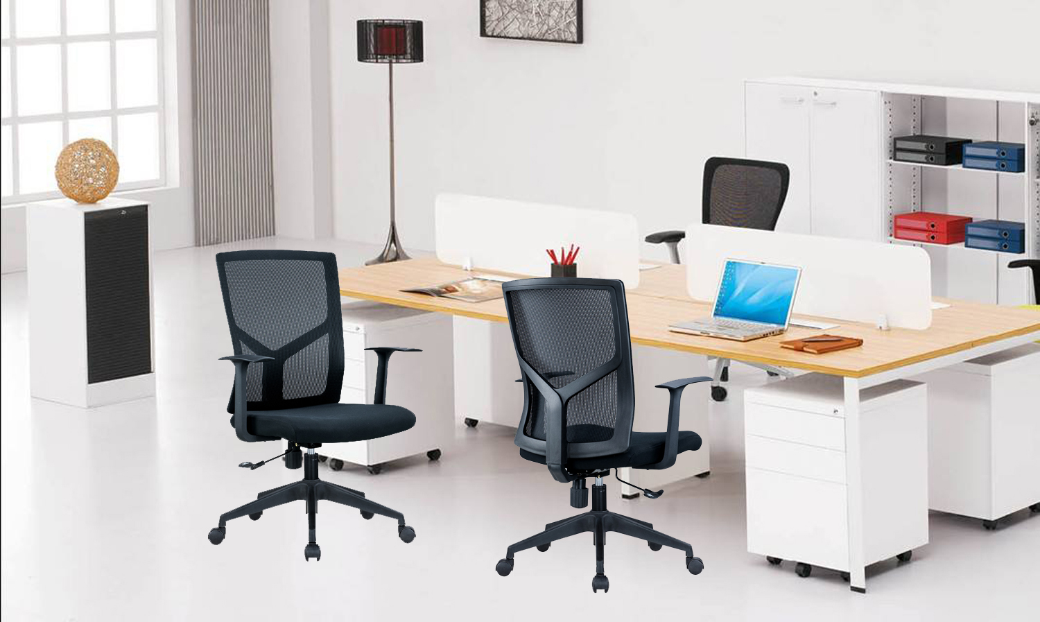 Stainless Steel Executive Office Chair with Adjustable Armrest and BIFMA Certification