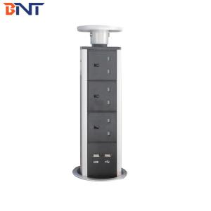 China Desk Mounted Pop Up Kitchen Counter Outlets Silver / Black Color Optional factory