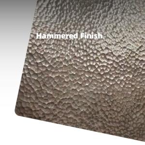 China Custom Designs DIY Textured Hammered Metal Sheet Handcrafted Hammered Stainless Steel Sheet factory