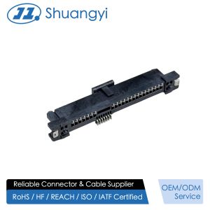 SAS 29-Pin SMT Female Electronic Signal Connector | Gold Flash Terminal PCB