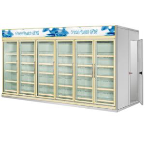 China Multi Deck Dairy Glass Door Freezer Back Load Beverage Cooler Cooling Room factory