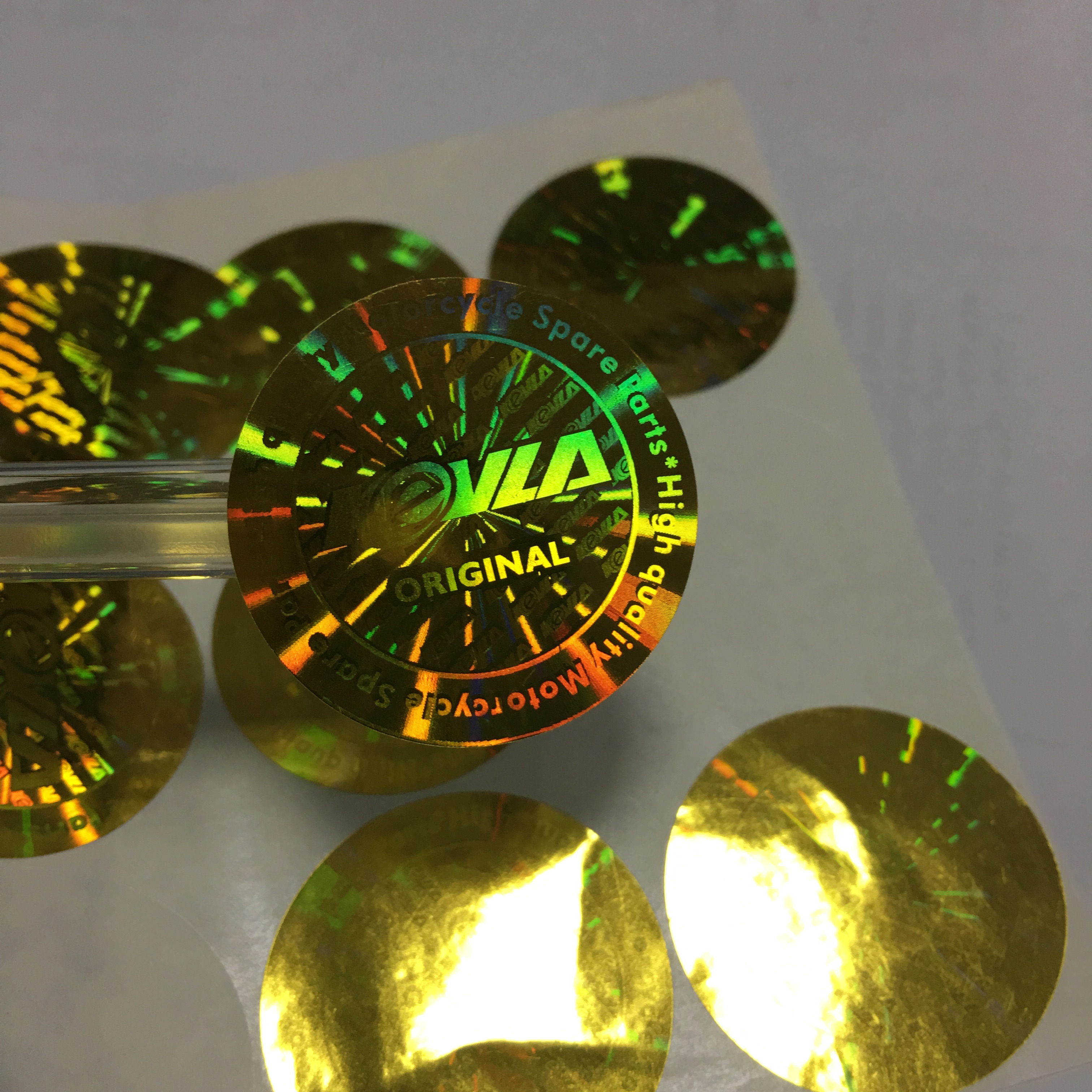 Carton Packaging PVC Adhesive Sticker Label Waterproof Custom Holographic Stickers