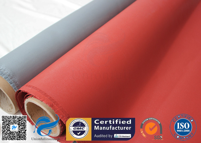 Red Silicone Coated High Silica Cloth Fiberglass Fabric 750gsm Heat Resistant