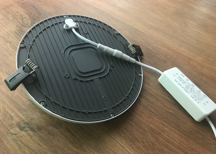 LED Slim Panel Light 18 Watt 6000K 1600LM Aluminum 8 Inch Day White Round Aluminum PMMA