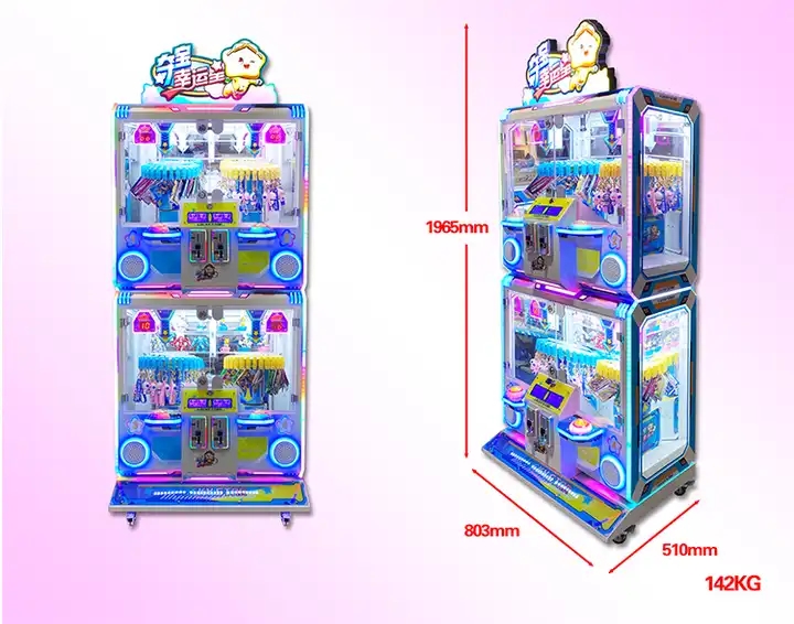 Customized Indoor Amusement Park 4 Players Clip Prize Gift Game Claw Machine for Your