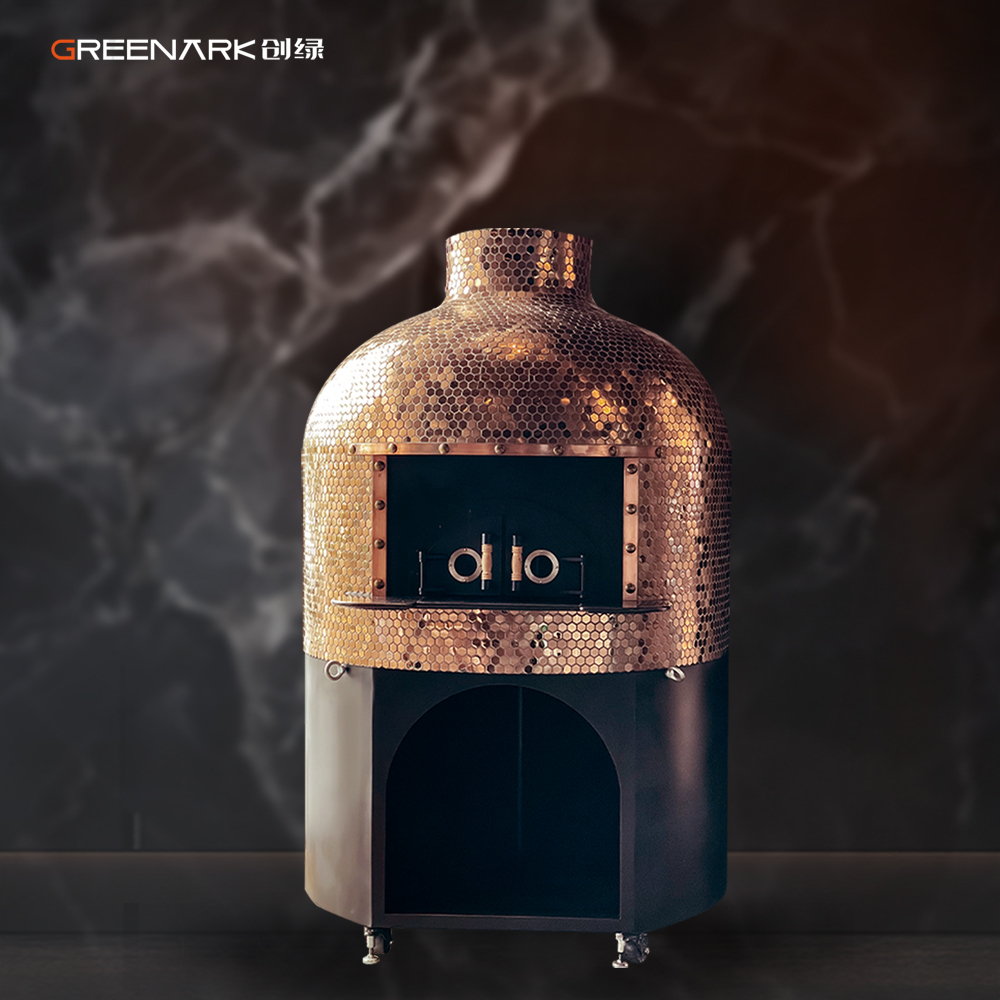 China Round Wood Fired Pizza Oven 1500kg with Lava Rock Base factory