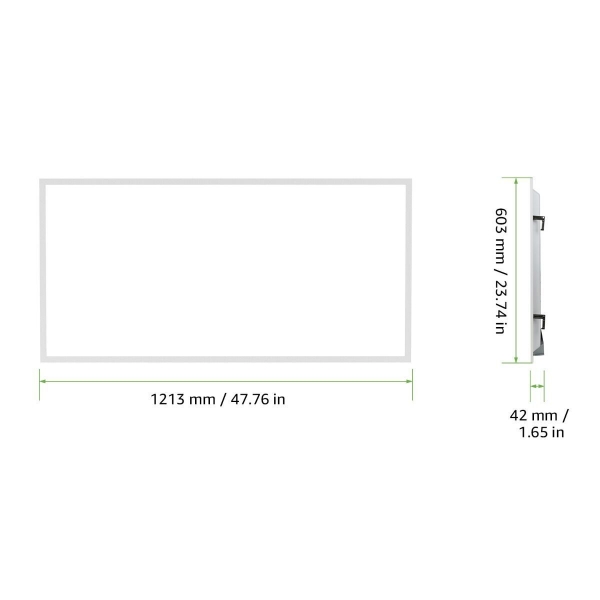 2x4 50W Flat LED Panel Lights 6500 Lumens 5000K Aluminium Alloy PMMA Material