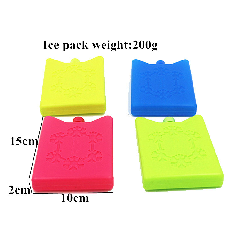 Plastic Ice Packs ice brick and ice bag with ice gel inside HDPE material colorized ice pack for can and kids lunch box