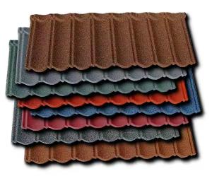 China 420mm Width Metal Stone Coated Colorful Corrugated Roof Sheet factory