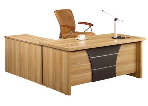 China Melamine Laminated Melamine Office Furniture Manager Desk With Steady Edge factory