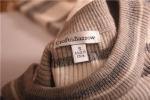 Grey And Pink Ladies Striped Sweaters 100% Acrylic Soft Touch